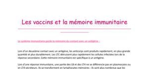 Les vaccins et la mémoire immunitaire