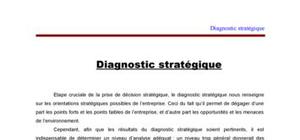 Management : Diagnostic stratégique
