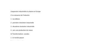 L'expansion industrielle en Europe