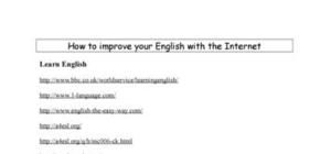 How to improve your English with the Internet