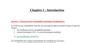 7 chapitres de comptabilité analytique