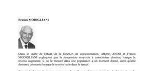 Biographie de l'économiste Franco Modigliani
