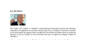 Biographie de l'économiste R.A Mundell