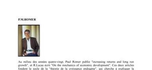 Biographie de l'économiste P.M Romer