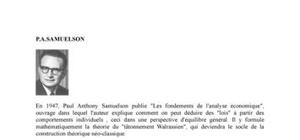 Biographie de l'économiste P.A Samuelson