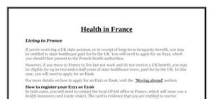 La santé en France "health in france"