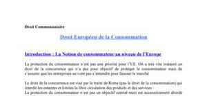 Droit européen de la consommation