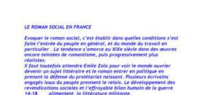 Le roman social en France
