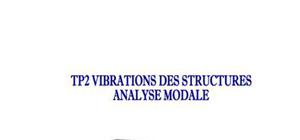 Vibration des structures (2/2)