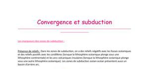 Convergence et subduction (Tle S)