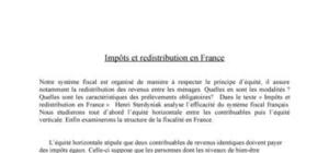 Impôts et redistribution en France