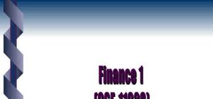 Introduction générale à la gestion financière des sociétés