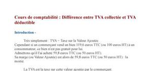 Différence entre TVA déductible et TVA collectée