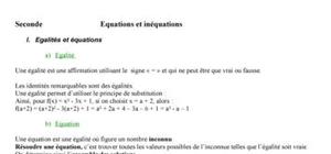 Equations et Inéquations 