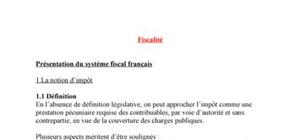 Introduction à la fiscalité française
