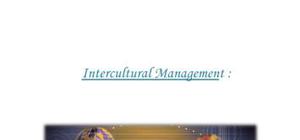 Intercultural management - globalization