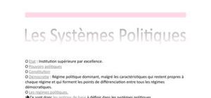 Les systèmes politiques