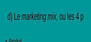 Les 4p du mix marketing