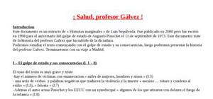 Explication de texte : Salud Profesor Galvez
