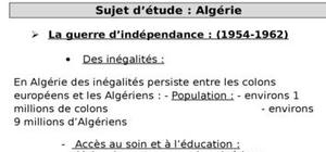 Sujet d'étude l'Algerie