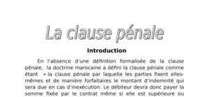La clause pénale contractuelle