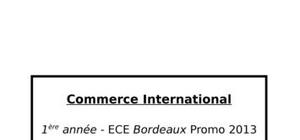 Commerce international 