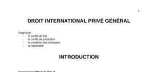 Droit international privé général