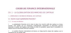 Cours de finance internationale