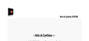 Note de synthèse youtube