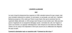 L' europe allemade 1942, cours d'histoire
