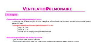 Ventilation pulmonaire