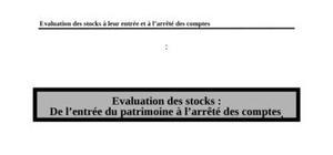 Evaluation des stocks