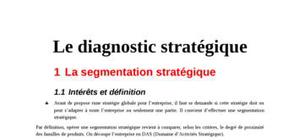 Le diagnostic stratégique