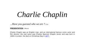 biographie charlie chaplin en anglais