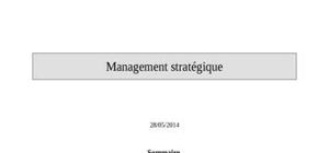 Management strategique