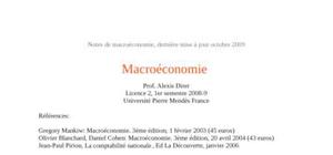 Cours de macroeconomie