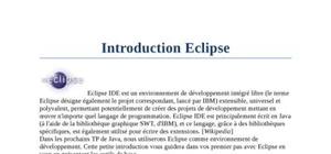 Introduction à eclipse