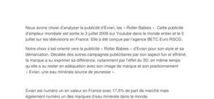 Analyse de publicité Evian : Roller Babies