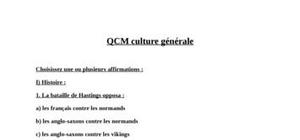 Qcm culture générale