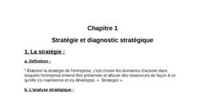 Stratégie et diagnostic stratégique