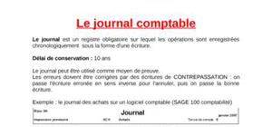 Le journal comptable