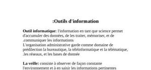 Outils d'information