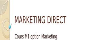 Cours marketing direct