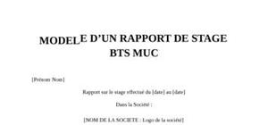 Rapport de Stage BTS MUC