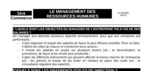 Le management des ressources humaines