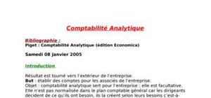 Comptabilité analytique