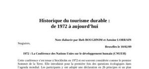 Historique du tourisme durable :de 1972 à aujourd’hui