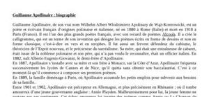 Biographie de Guillaume Apollinaire