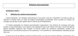 Relations internationales - introduction