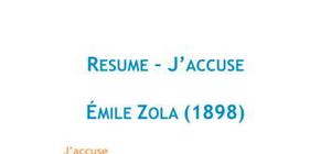 Doc - fiche de lecture J'accuse, Zola